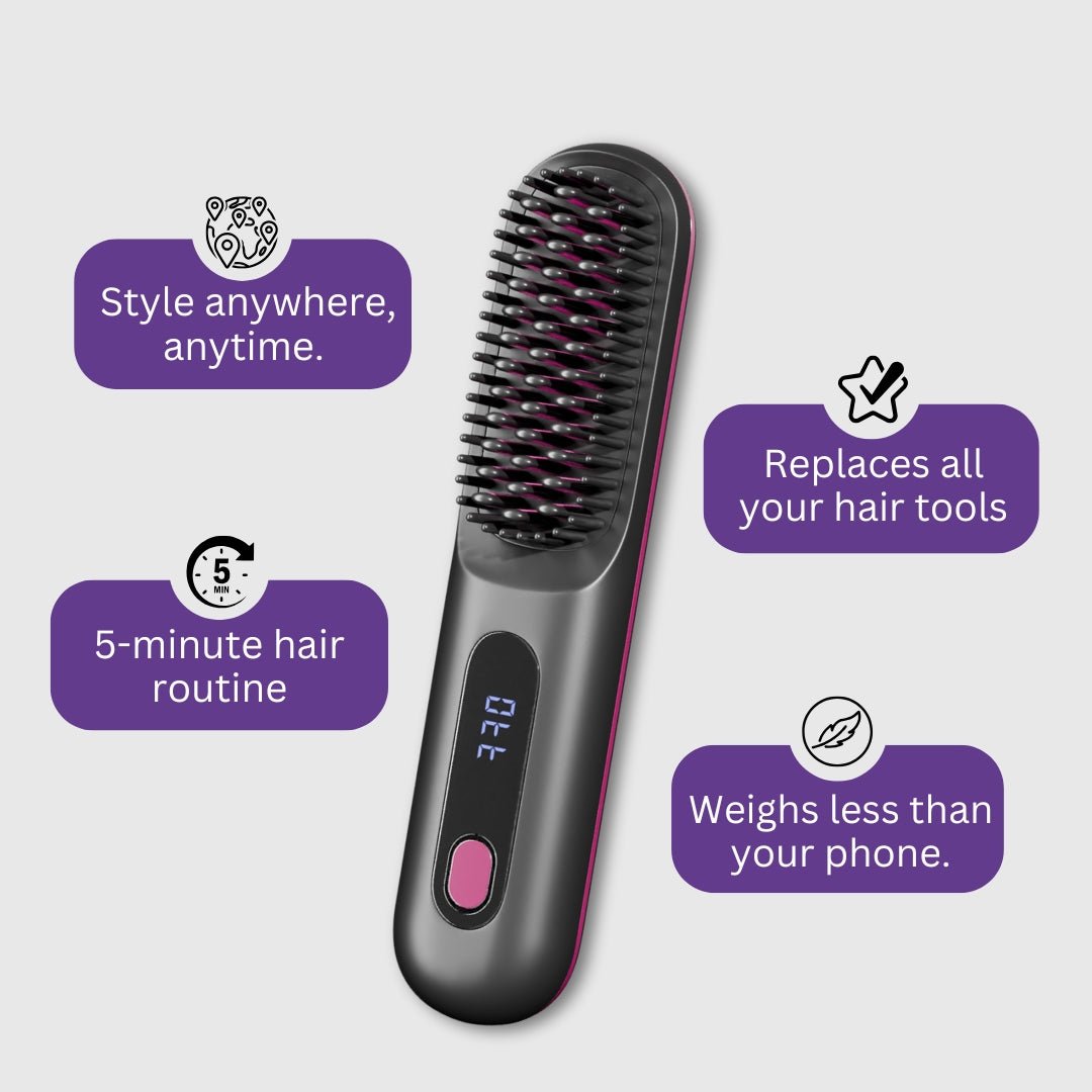 [NEW] Numoya Portable Straightener Brush - GoBrush PRO