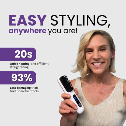 [NEW] Numoya Portable Straightener Brush - GoBrush PRO