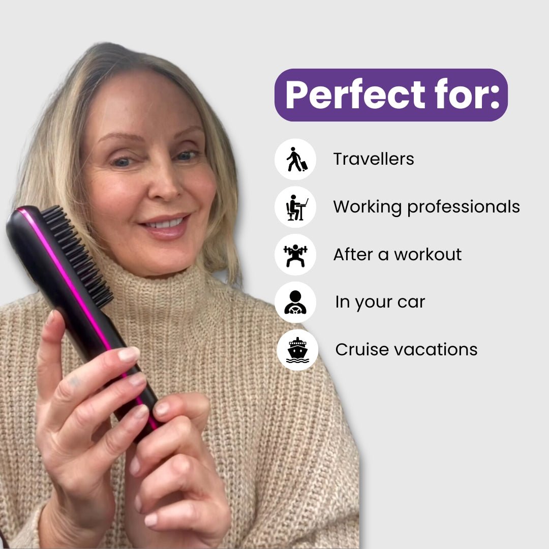 [NEW] Numoya Portable Straightener Brush - GoBrush PRO